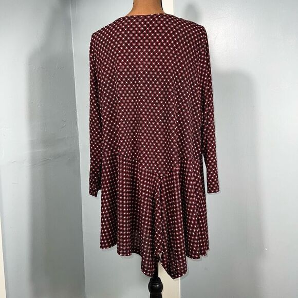Dana Bachman, Geometric Dot Print Tunic, Asymmetrical Hemline, Women’s 2X - Picture 5 of 12